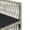 vidaXL 9-tlg. Garten-Essgruppe mit Kissen Hellgrau Poly Rattan