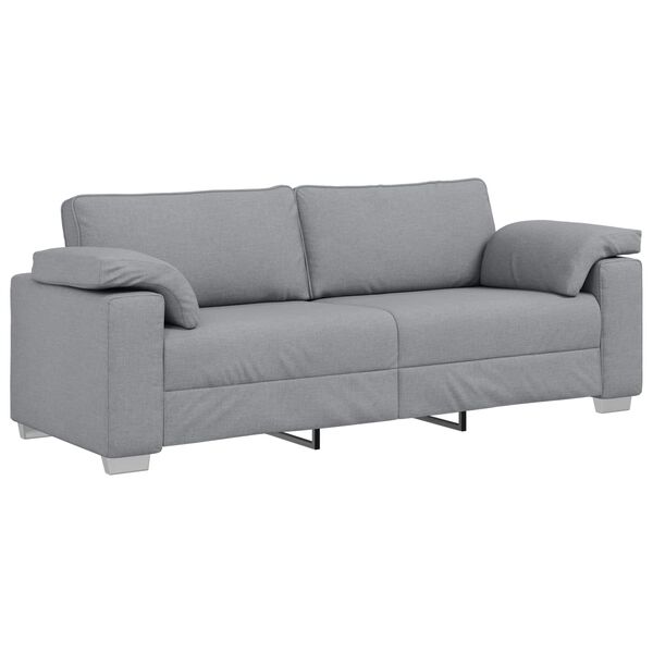 vidaXL Sofa Hellgrau 219 x 77 x 82 cm Stoff