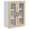 vidaXL Wandglas-Schrank LUCCA Sonoma-Eiche 60 x 31 x 80 cm