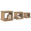 vidaXL Couchtisch 3 pcs Artisan-Eiche Holzwerkstoff