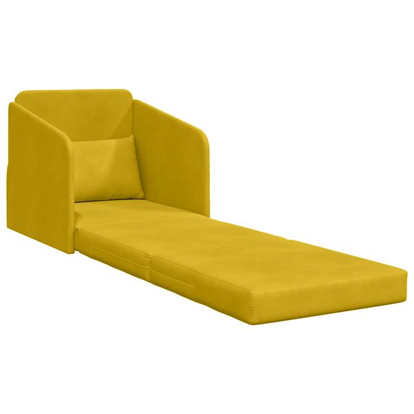 vidaXL Schlafsofa Gelb 65 x 80 x 83 cm Samt