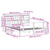 vidaXL Massivholzbett mit Regal ohne Matratze 180x200 cm Kiefer