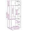 vidaXL Hochschrank Wei&szlig; 70x42,5x225 cm Holzwerkstoff
