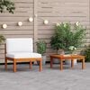 vidaXL 2-teiliges Garten-Lounge-Set mit Kissen Holz Akazie & Seil