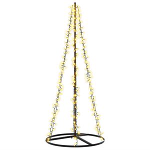 vidaXL LED-Weihnachtsbaum 165 cm 540 LEDs Warmes Wei&szlig; Stahl Schwarz