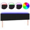 vidaXL LED Kopfteil Schwarz 160x5x78/88 cm Stoff