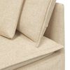 vidaXL Modulares Sofa Eckmodul mit Kissen Creme 100 cm