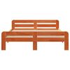 vidaXL Massivholzbett ohne Matratze Wachsbraun 150x200 cm Kiefernholz