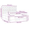 vidaXL Boxspringbett mit Matratze Hellgrau 160 x 200 cm Stoff