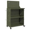 vidaXL Werkzeugwagen Olivgr&uuml;n 65 x 35 x 111 cm Kaltgewalzter Stahl