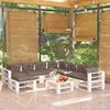 vidaXL 9-tlg. Garten-Lounge-Set aus Paletten mit Kissen Kiefernholz