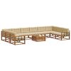 vidaXL Outdoor-Sofagarnitur mit Kissen 11 pcs Natur und Beige
