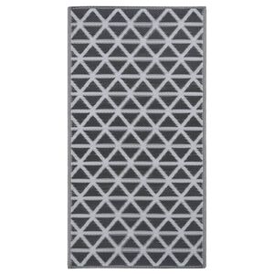 vidaXL Outdoor-Teppich ARAKIL Schwarz 190x290 cm PP