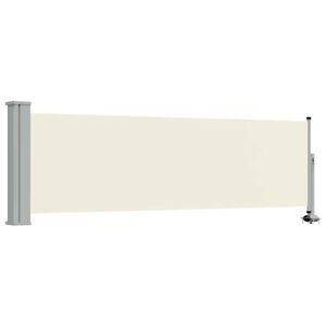 vidaXL Ausziehbare Seitenmarkise 80&times;300 cm Creme
