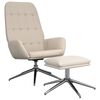 vidaXL Relaxsessel mit Hocker Creme Mikrofasergewebe
