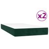 vidaXL Boxspringbett mit Matratze Dunkelgr&uuml;n 200x200 cm Samt