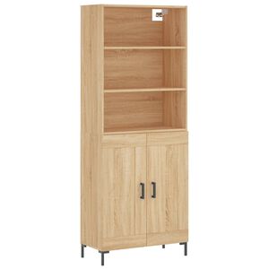vidaXL Highboard Sonoma-Eiche 69,5x34x180 cm Holzwerkstoff