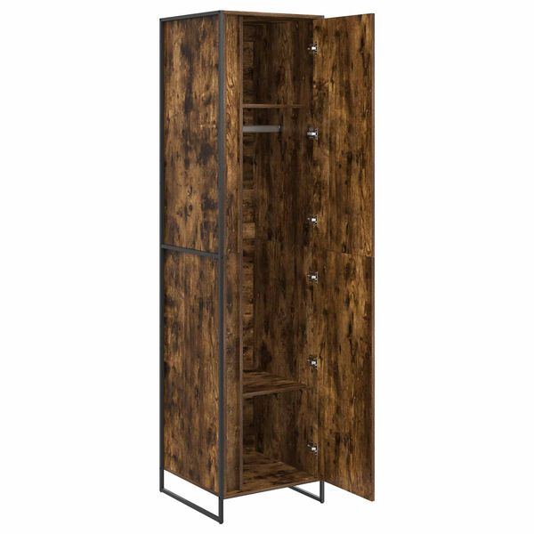 vidaXL Warderobe 2 pcs Raucharbe 50 x 50 x 200 cm Holzwerkstoff