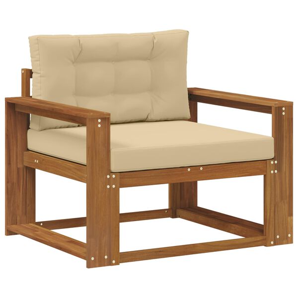 vidaXL Outdoor Mittelsofa Massivholz Akazie Natur