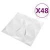 vidaXL Wandpaneele 48 pcs Diamant Wei&szlig; 50 x 50 cm XPS Schaum