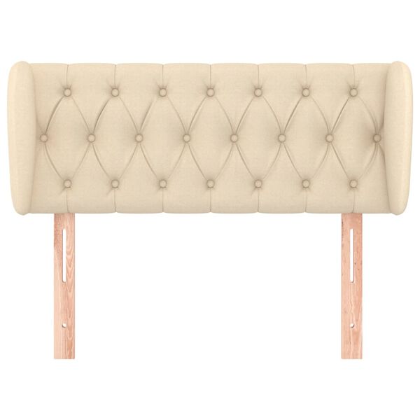 vidaXL Kopfteil mit Ohren Creme 103x23x78/88 cm Stoff