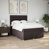 vidaXL Boxspringbett mit Matratze Dunkelbraun 140x190 cm Stoff