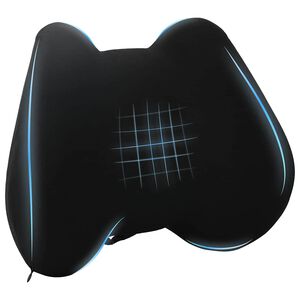 vidaXL Kopfkissen mit Kissen Schwarz 42 x 32 x 14 cm Polyester