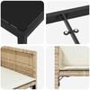 vidaXL Garten Essgruppe 5 pcs Beige Poly-Rattan