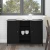 vidaXL Sideboard Schwarz Eichen-Optik 100 x 35 x 70 cm