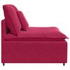 vidaXL Modulares Sofa Mittelmodul mit Kissen Weinrot 100 cm