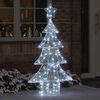 vidaXL Weihnachtsbaum mit 160 LEDs Kaltwei&szlig; 151 cm Acryl