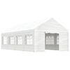 vidaXL Pavillon mit Dach Weiß 8,92x4,08x3,22 m Polyethylen