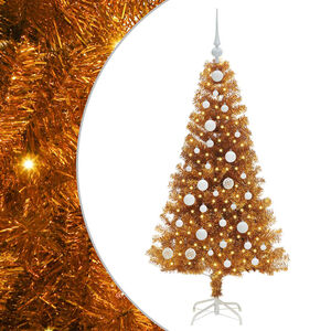 vidaXL Weihnachtsbaum Gold 120 cm PET