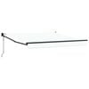 vidaXL Einziehbare Markise Wei&szlig; 350 x 250 cm Polyester und Aluminium