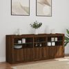 vidaXL Sideboard mit LED-Leuchten Braun Eichen-Optik 162x37x67 cm