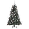 vidaXL K&uuml;nstlicher Weihnachtsbaum Gr&uuml;n 120 cm PVC, Plastik und Stahl