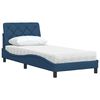 vidaXL Bett mit Matratze Blau 80x200 cm Stoff