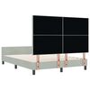 vidaXL Boxspringbett mit Kopfteil Hellgrau 140 x 190 cm Samt