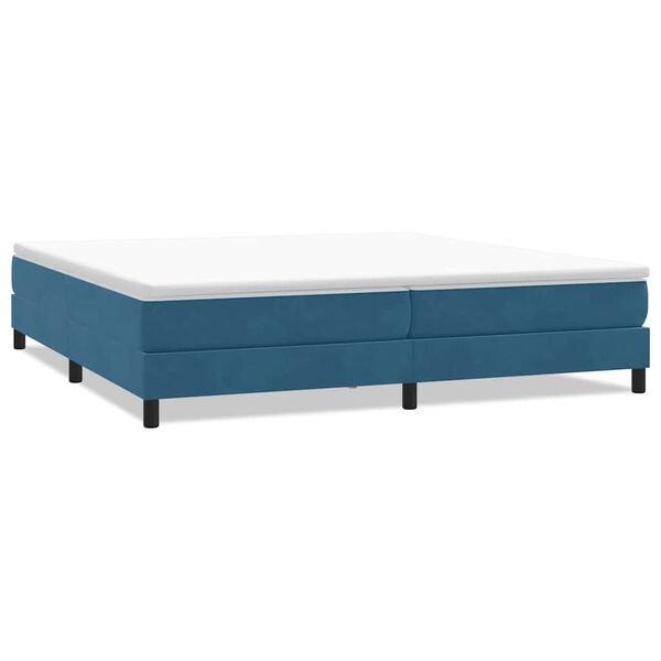 vidaXL Boxspringbett ohne Matratze Dunkelblau 200x220 cm Samt