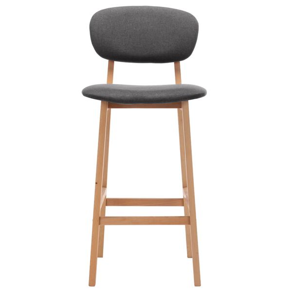 vidaXL Barhocker 2 Stk. Dunkelgrau Stoff