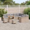 vidaXL Gartensofa-set mit Kissen 12 pcs Beige Poly-Rattan