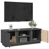 vidaXL TV-Schrank Grau 110x35x40,5 cm Massivholz Kiefer