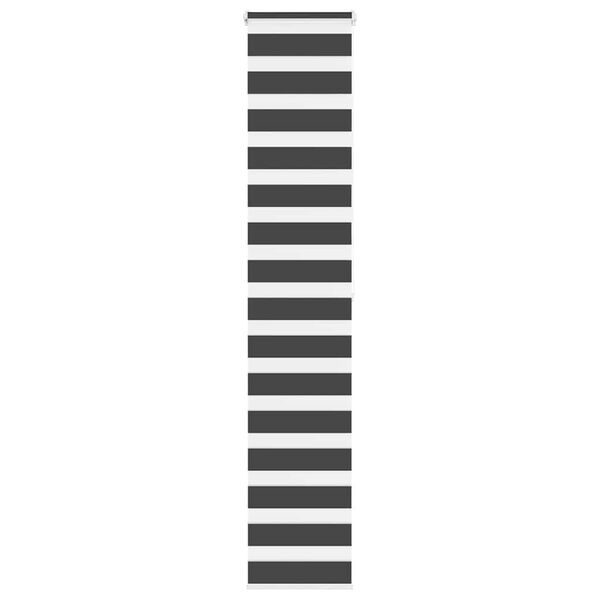 vidaXL Doppelrollo Schwarz 45x200 cm Stoffbreite 40,9 cm Polyester