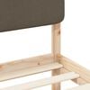 vidaXL Bettgestell mit gepolstertem Kopfteil Taupe 180 x 200 cm