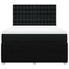 vidaXL Boxspringbett mit Matratze Schwarz 140x190 cm Stoff