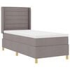 vidaXL Boxspringbett mit Matratze mit Kopfteil Taupe 80 x 200 cm Stoff