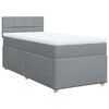 vidaXL Boxspringbett mit Matratze Hellgrau 80x200 cm Stoff