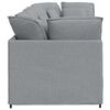 vidaXL Modulares Sofa mit Kissen Stoff Hellgrau