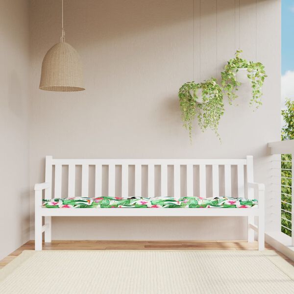 vidaXL Gartenbank-Auflage Mehrfarbig 200x50x7 cm Stoff