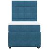 vidaXL Boxspringbett mit Matratze Blau 90x200 cm Samt